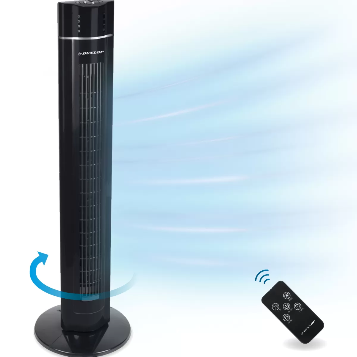 Brico Dunlop Torenventilator Zwart Met Timer