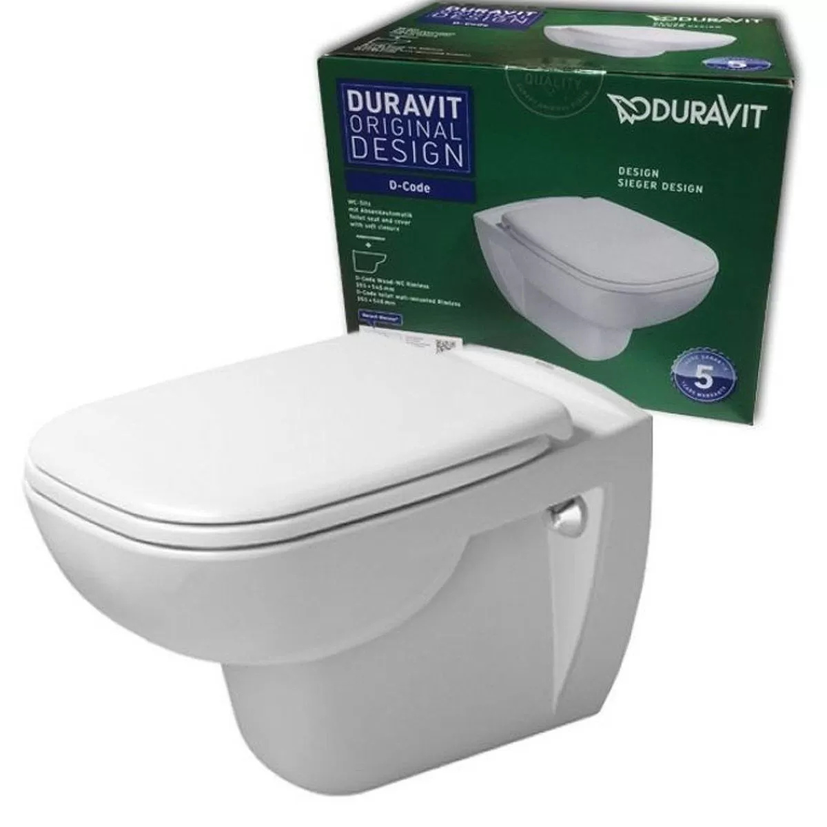 Brico Duravit Wandcloset Met Toiletzitting D-Code Pack Randloos Diepspoel 35,5X54,5Cm Wit Cheap