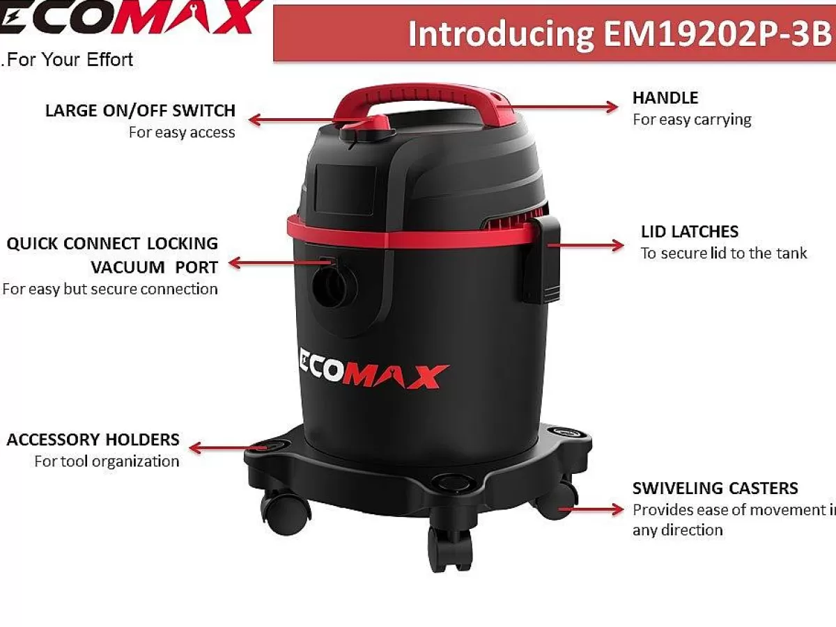 Brico Ecomax Stofzuiger Nat-Droog Pp 11 Liter Fashion