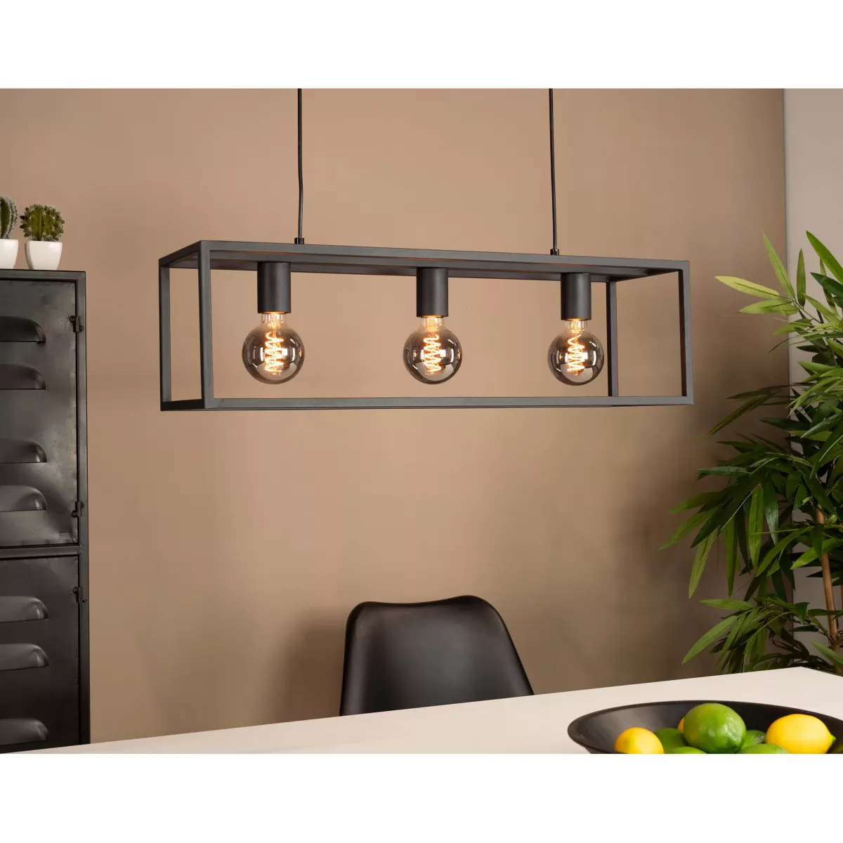 Brico Eglo Hanglamp Blackcrown Zwart 3Xe27