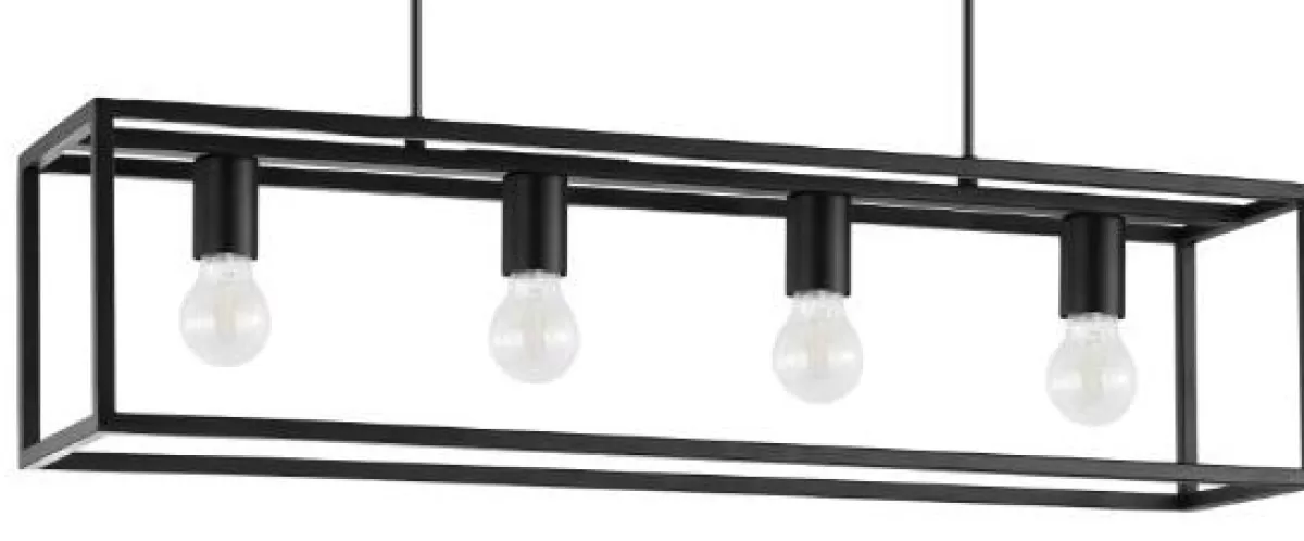 Brico Eglo Hanglamp Blackcrown Zwart 4Xe27