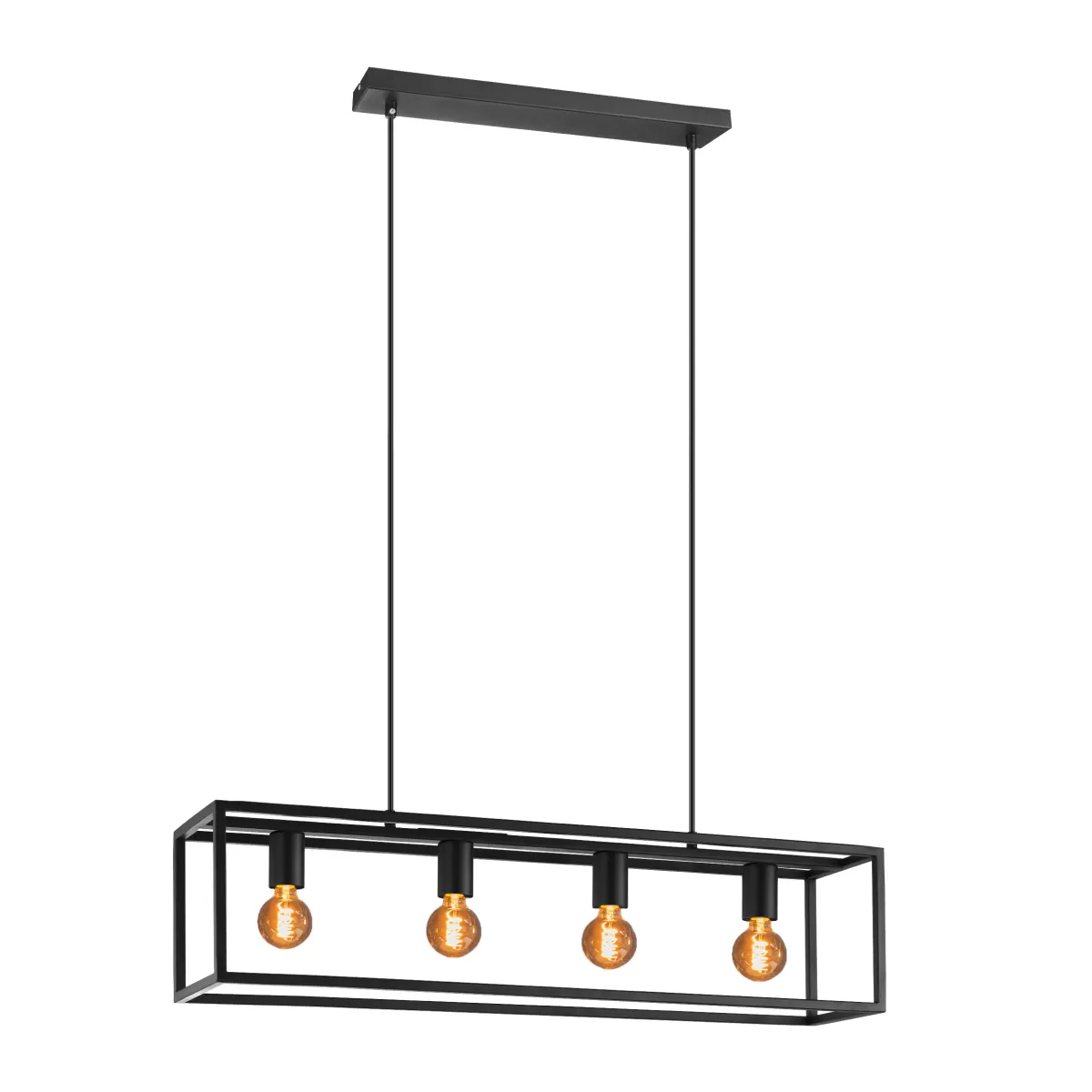 Brico Eglo Hanglamp Blackcrown Zwart 4Xe27