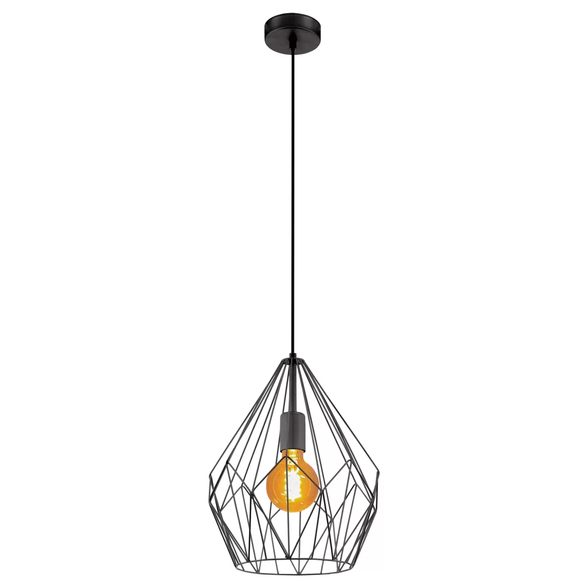 Brico Eglo Hanglamp Carlton Zwart 31Cm E27