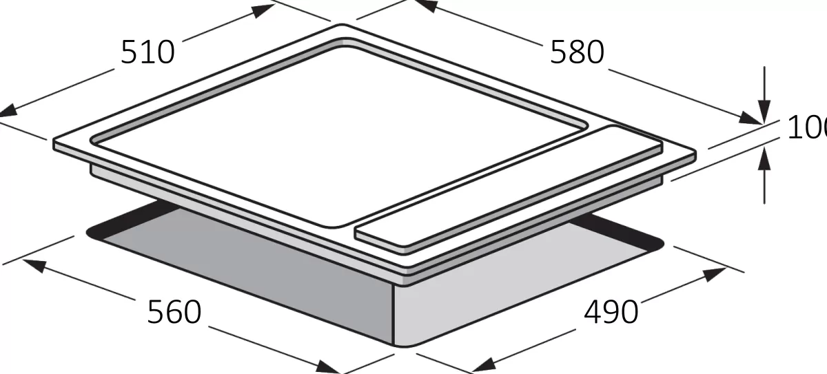 Brico Electrum Gaskookplaat Ps6040Gx Rvs 60Cm Clearance