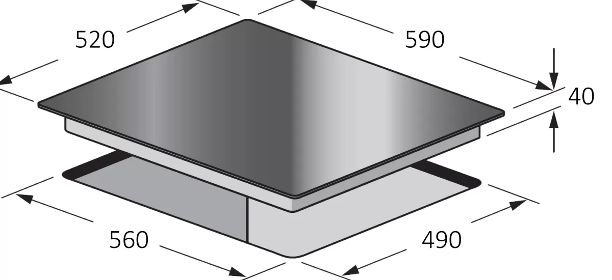 Brico Electrum Inductiekookplaat Pa6041Itc Zwart 60Cm Flash Sale