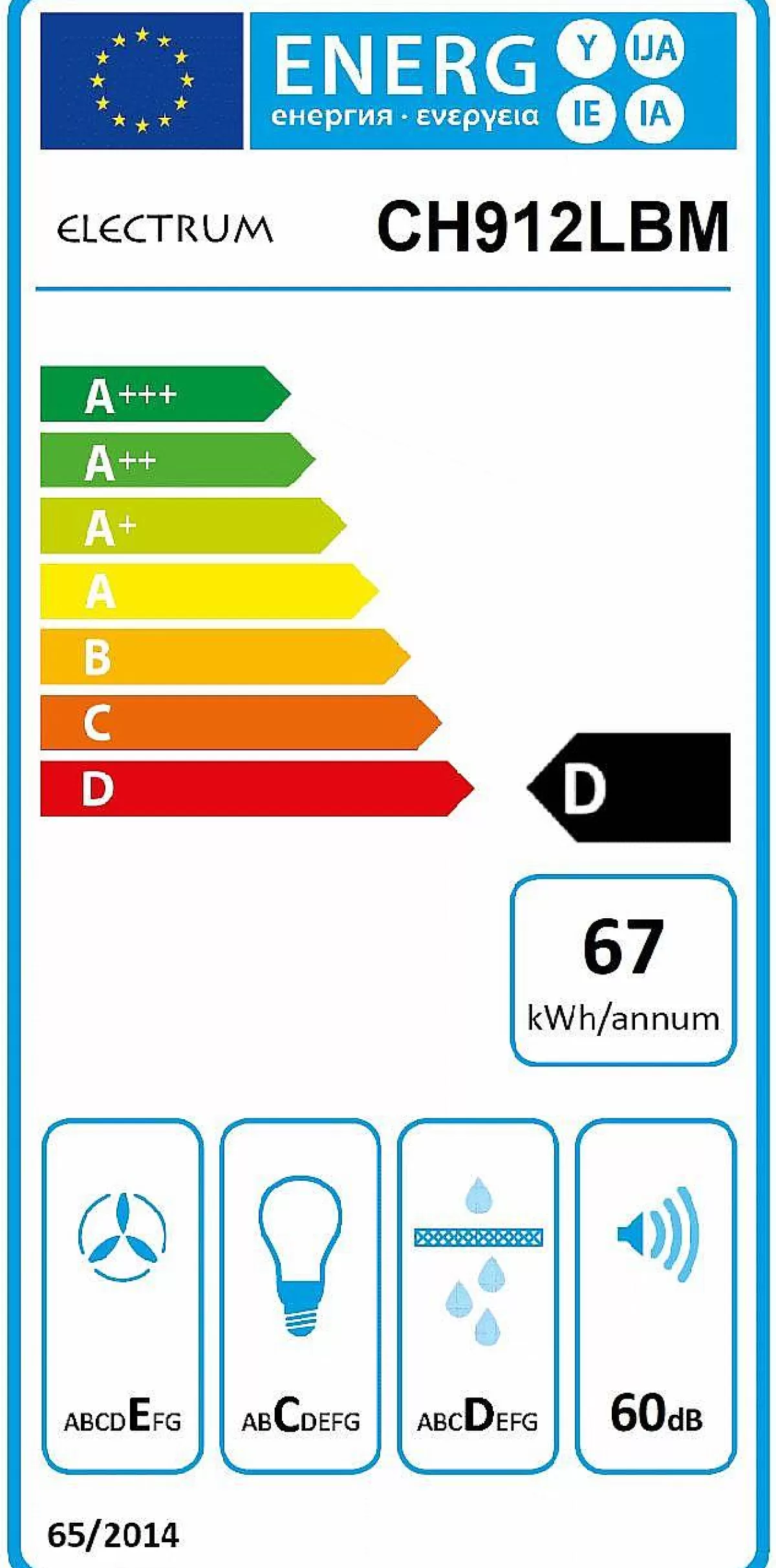 Brico Electrum Schouwafzuigkap 90Cm Ch912Lbm Zwart Best Sale