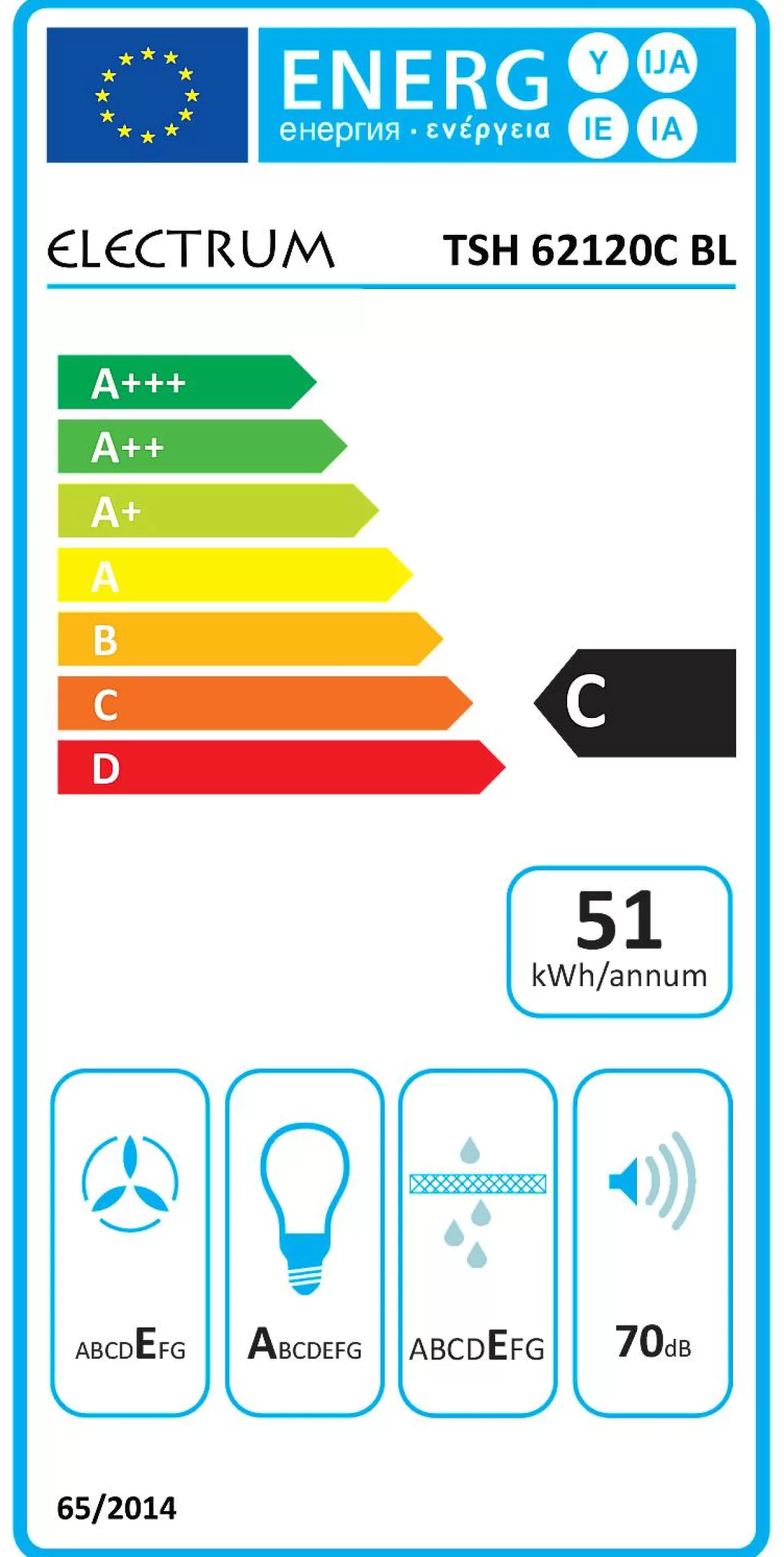 Brico Electrum Schouwafzuigkap Tsh 62120C Bl 60 Cm Mat Zwart Best Sale