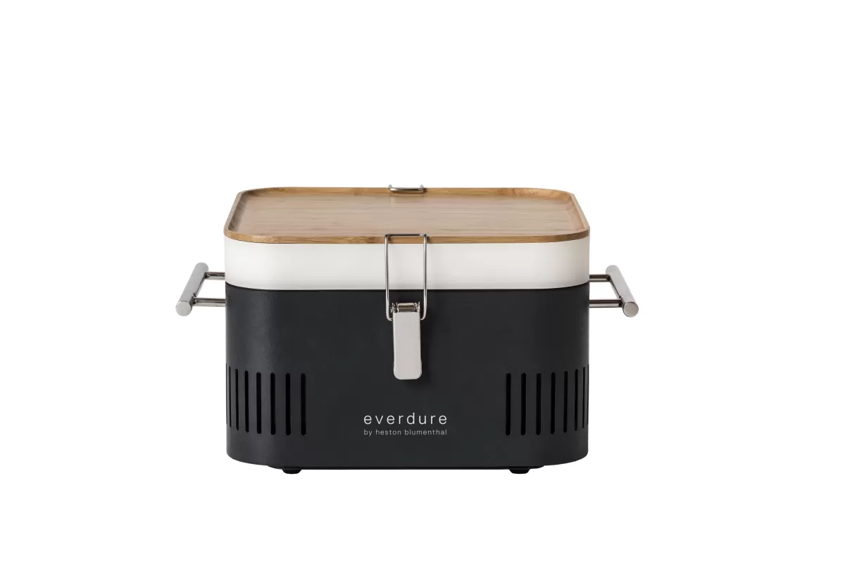 Brico Houtskool Barbecue-Everdure Cube Houtskool Barbecue Antraciet 38,4X31,6X22,4Cm