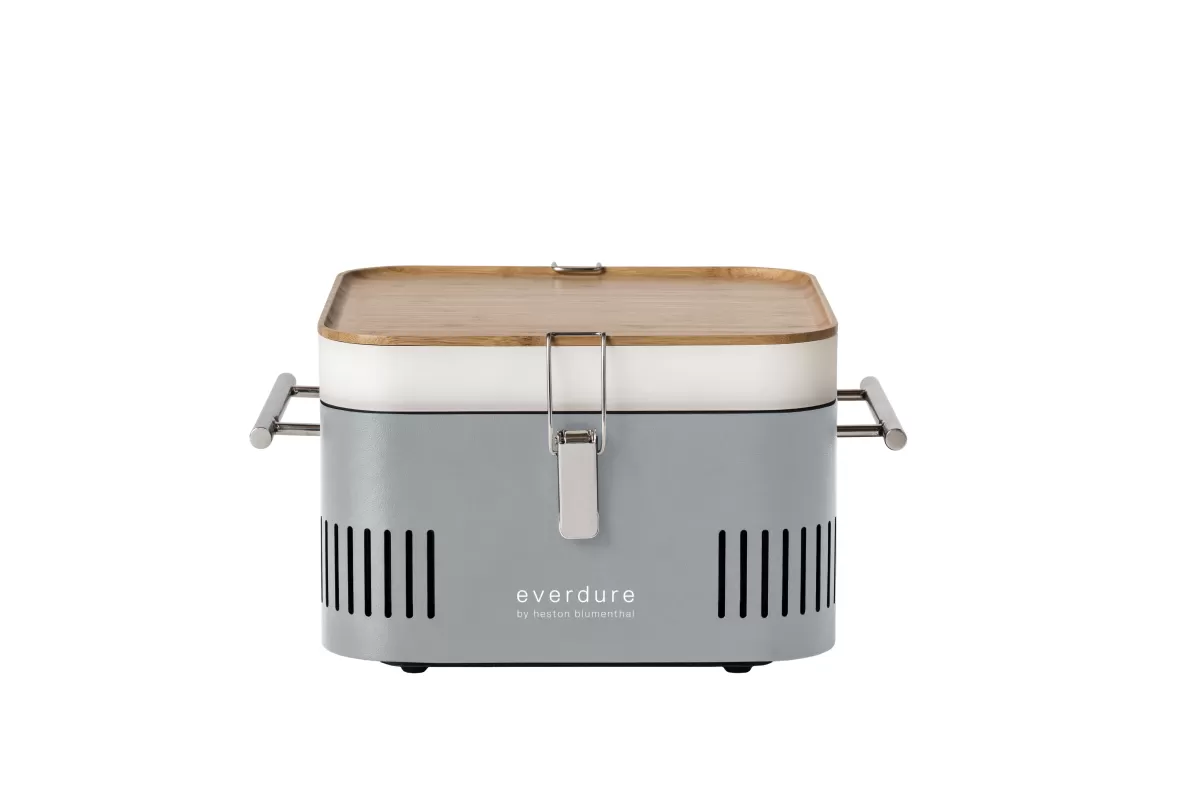 Brico Houtskool Barbecue-Everdure Cube Houtskool Barbecue Grijs 38,4X31,6X22,4Cm