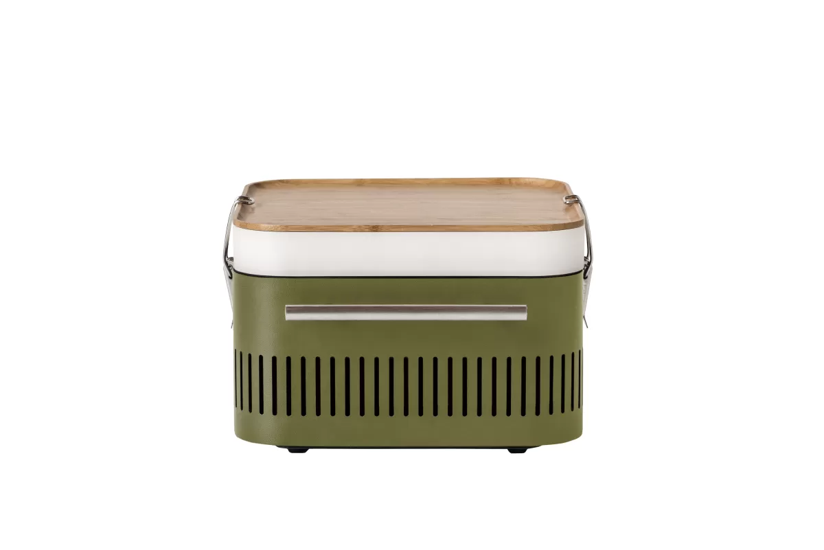 Brico Houtskool Barbecue-Everdure Cube Houtskool Barbecue Khaki 38,4X31,6X22,4Cm