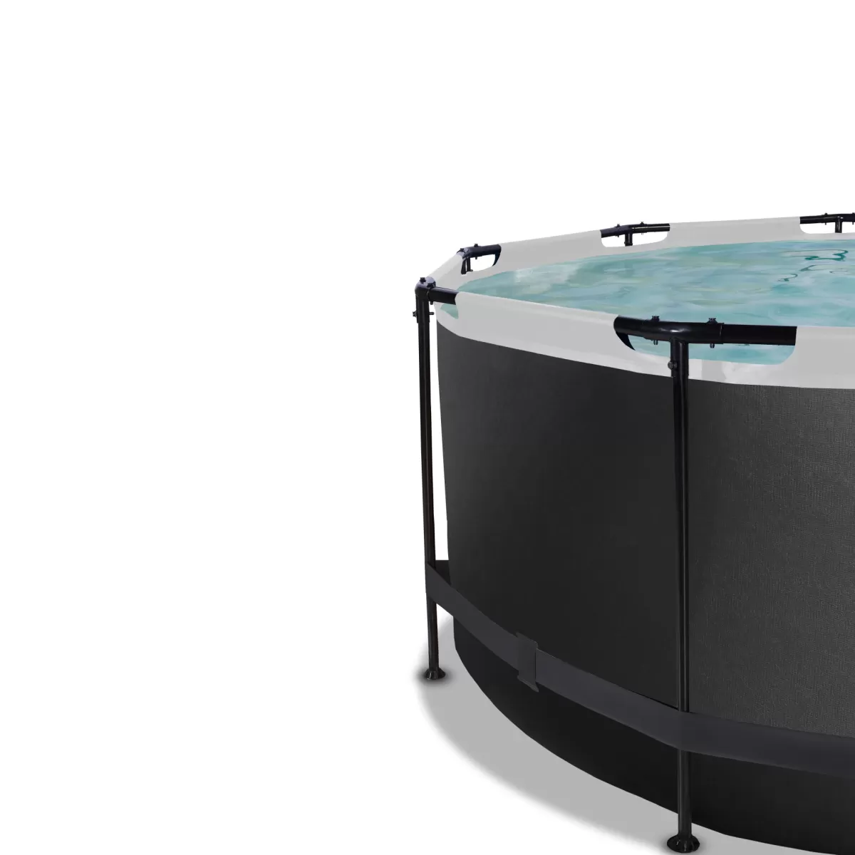 Brico Opzetzwembaden Met Pomp-Exit Black Leather Opzetzwembad Met Filterpomp Zwart O360X122Cm