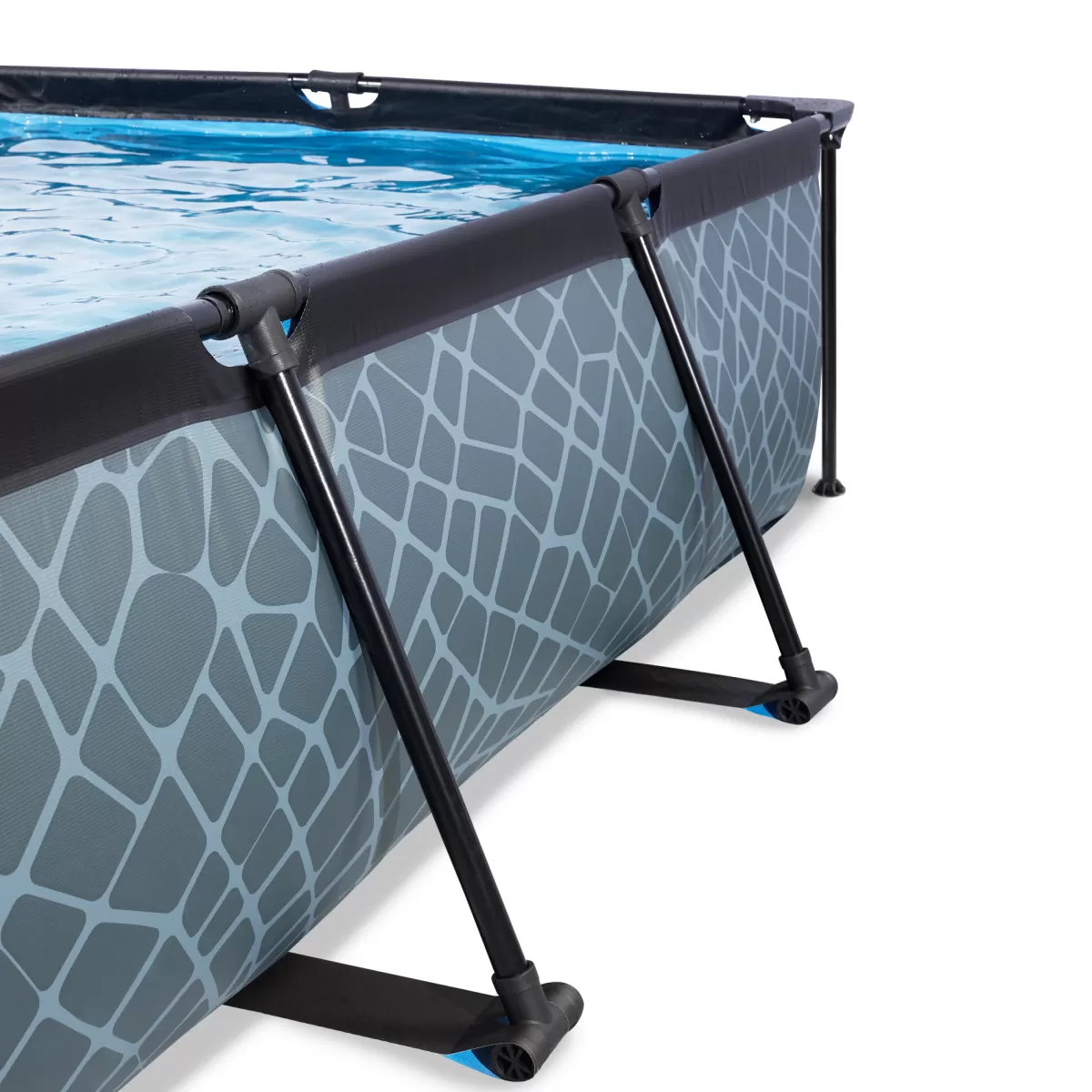 Brico Opzetzwembaden Met Pomp-Exit Stone Opzetzwembad Met Filterpomp Grijs 220X150X65Cm