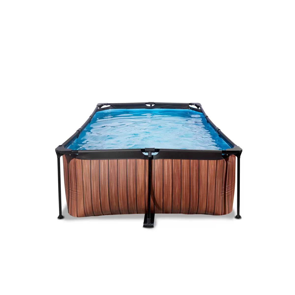 Brico Opzetzwembaden Met Pomp-Exit Wood Opzetzwembad Met Filterpomp Bruin 220X150X65Cm