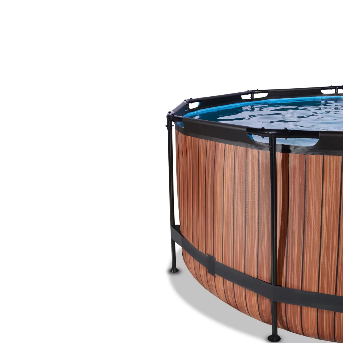 Brico Opzetzwembaden Met Pomp-Exit Wood Opzetzwembad Met Filterpomp Bruin O360X122Cm
