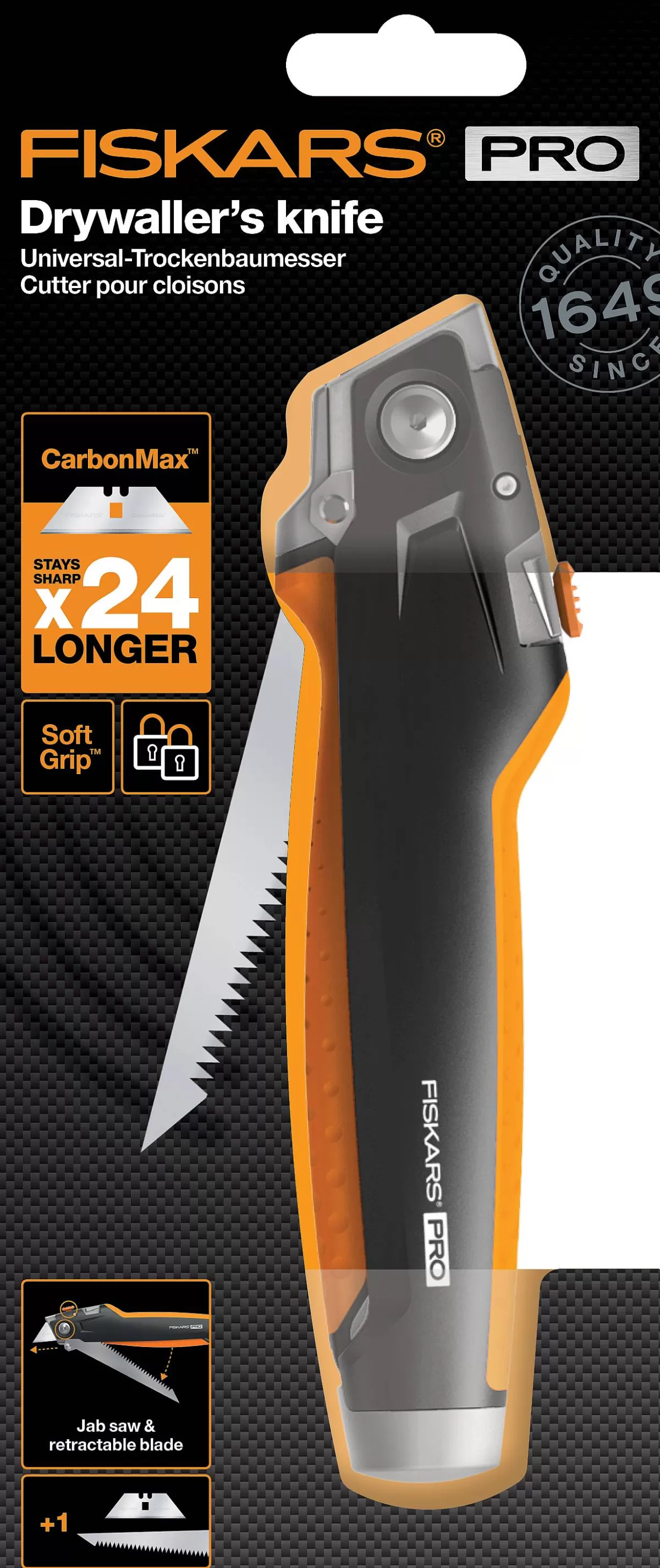 Brico Fiskars Pro Gipsplaatmes Carbonmax Clearance