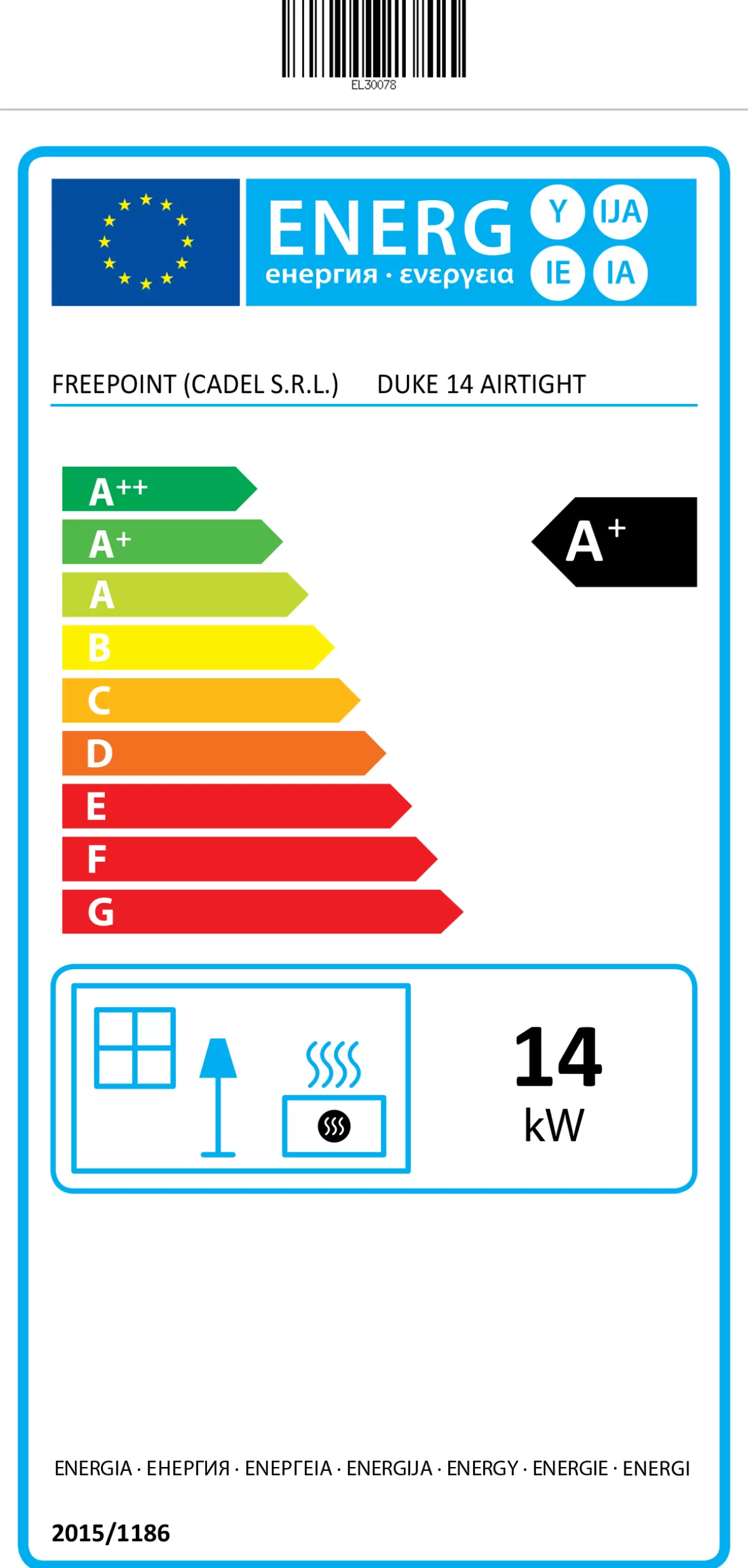 Brico Freepoint Pelletkachel Duke 14Kw