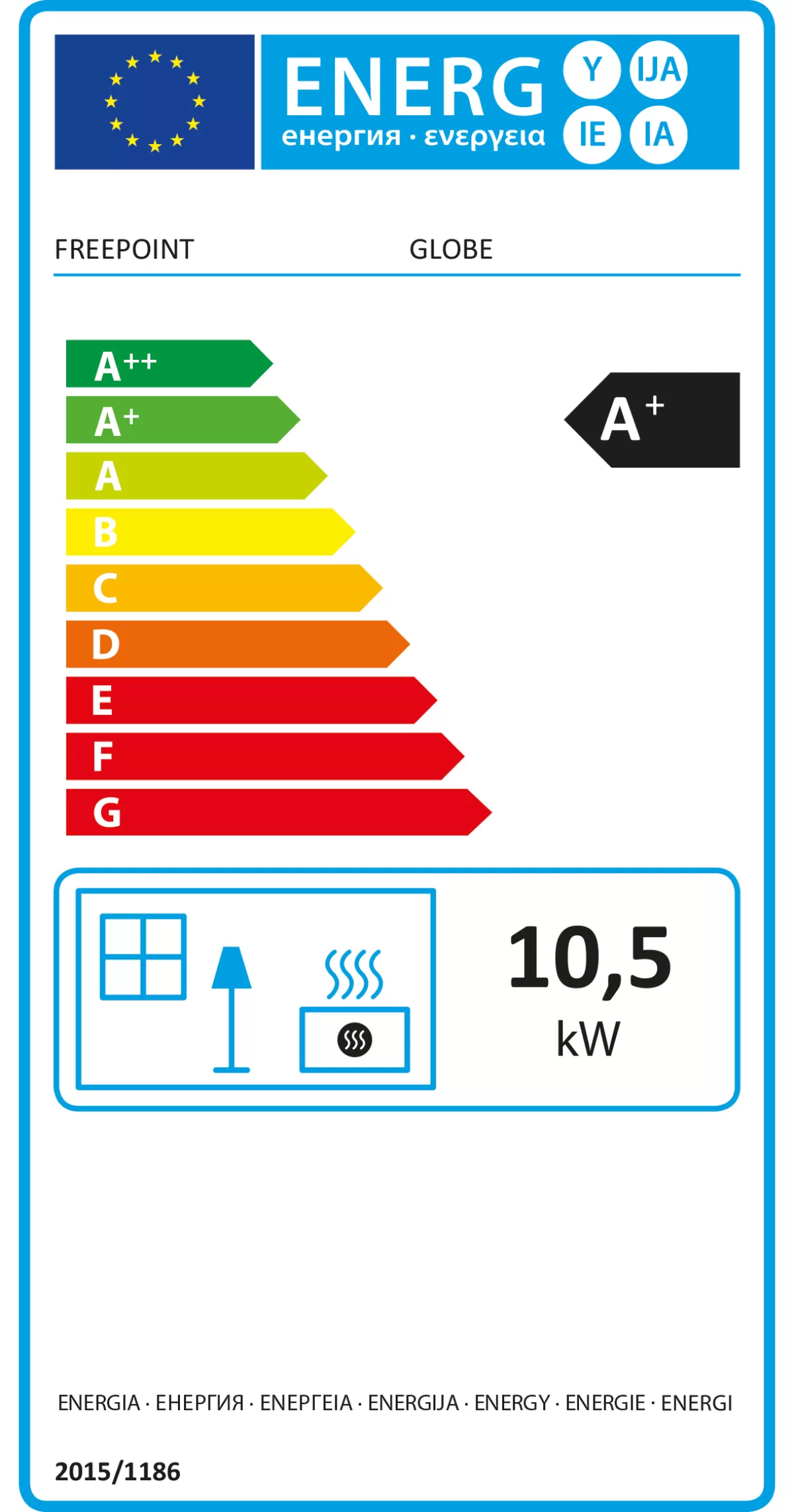 Brico Freepoint Pelletkachel Globe Moka 10,5Kw