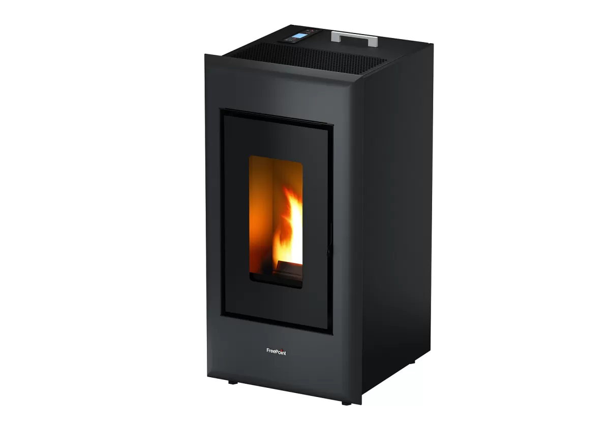 Brico Freepoint Pelletkachel Vega 10,5Kw Wit/Zwart