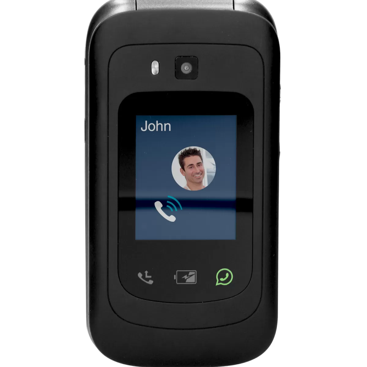 Brico Kluizen-Fysic F25 - Eenvoudige Mobiele Klaptelefoon Voor Senioren Met Sos Noodknop, Zwart