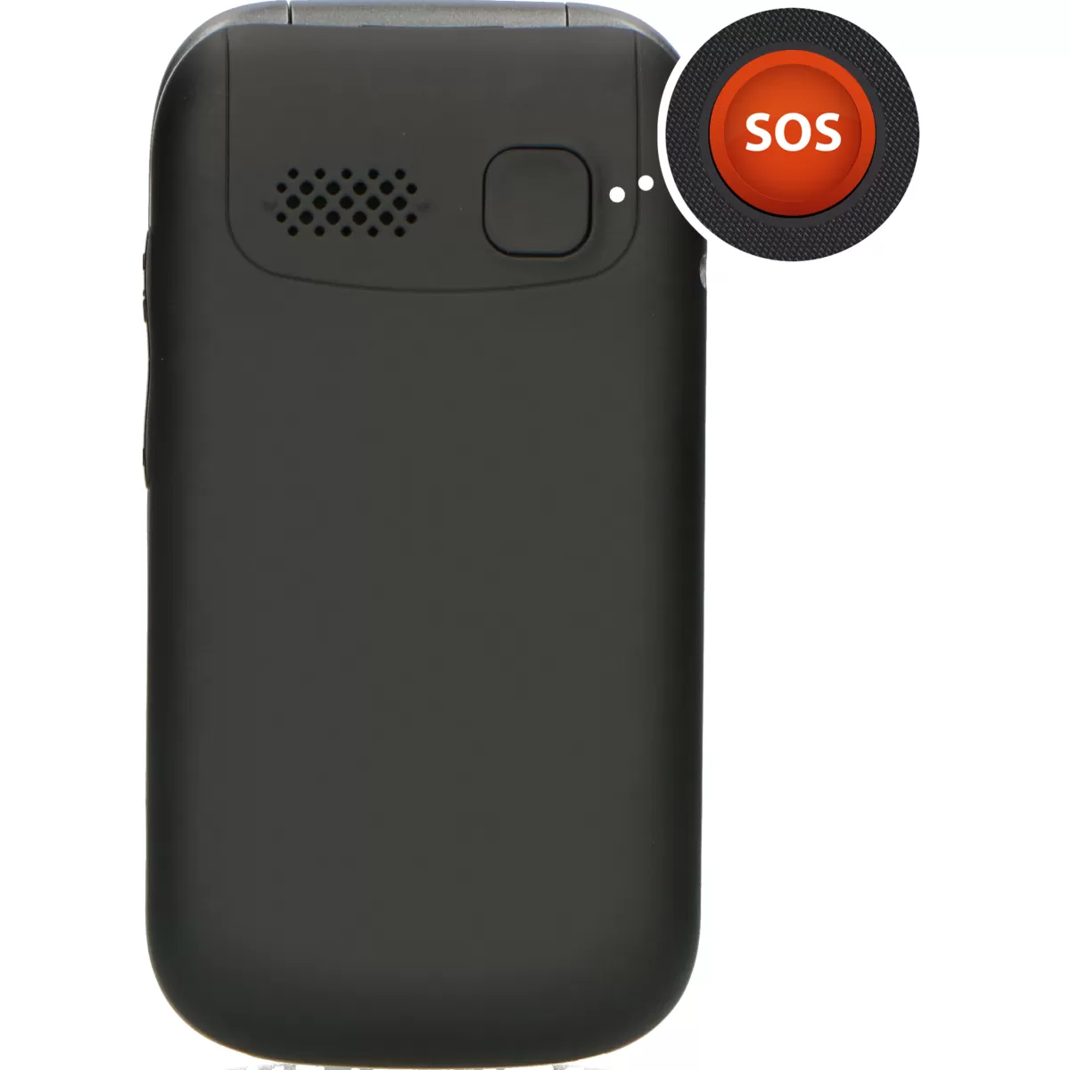 Brico Kluizen-Fysic F25 - Eenvoudige Mobiele Klaptelefoon Voor Senioren Met Sos Noodknop, Zwart