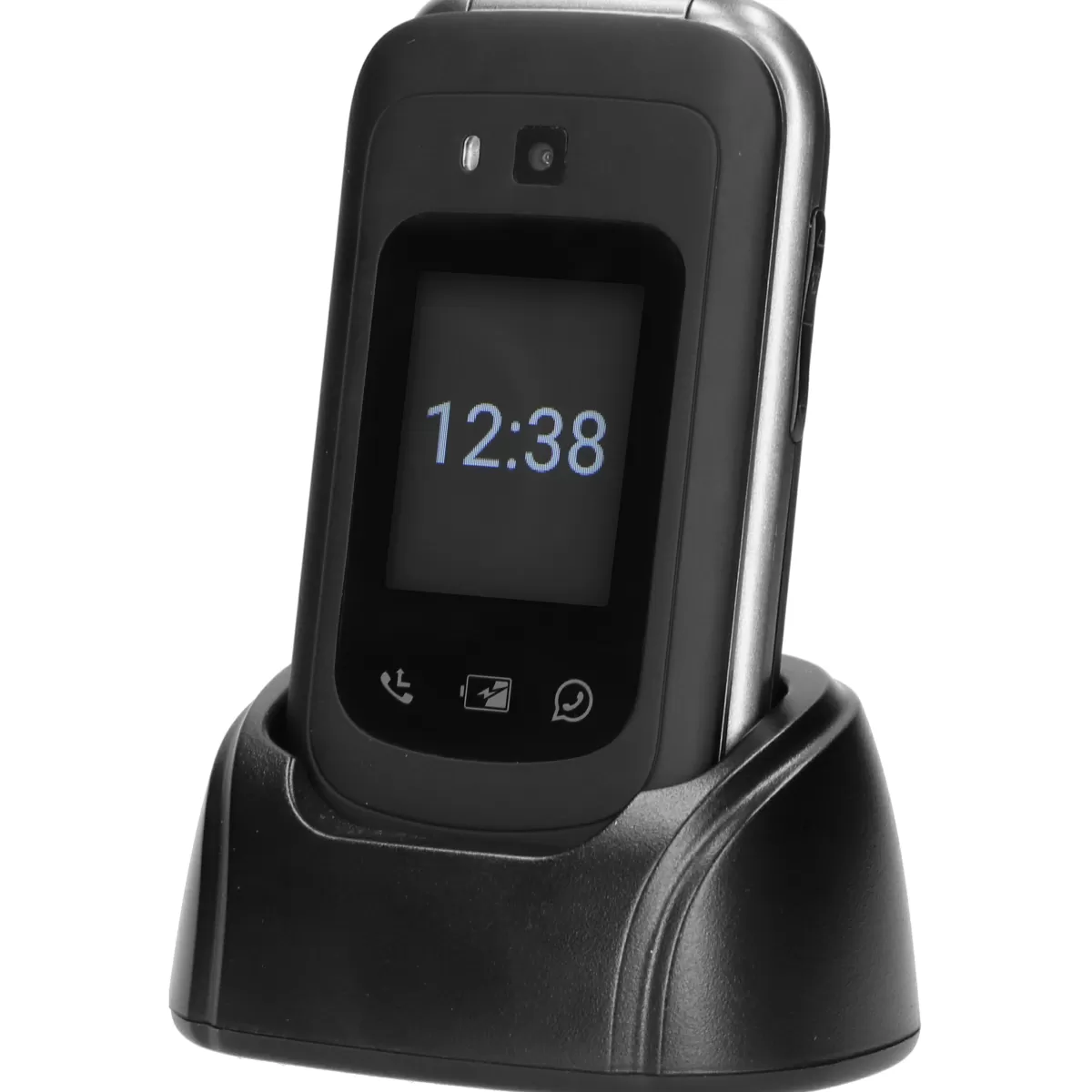 Brico Kluizen-Fysic F25 - Eenvoudige Mobiele Klaptelefoon Voor Senioren Met Sos Noodknop, Zwart