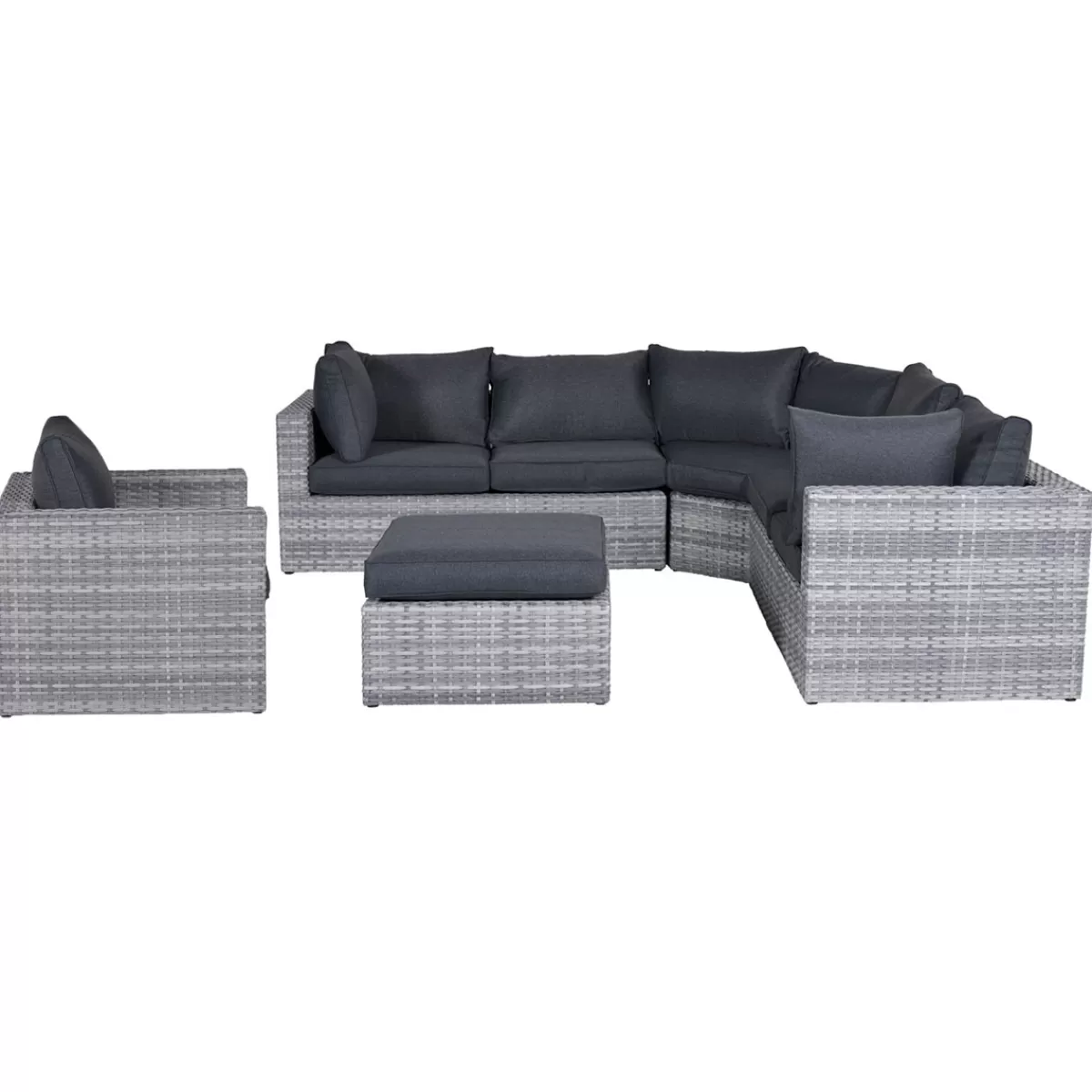 Brico Loungesets-Garden Impressions Carlo Loungeset 5-Delig Xl - Licht Grijs