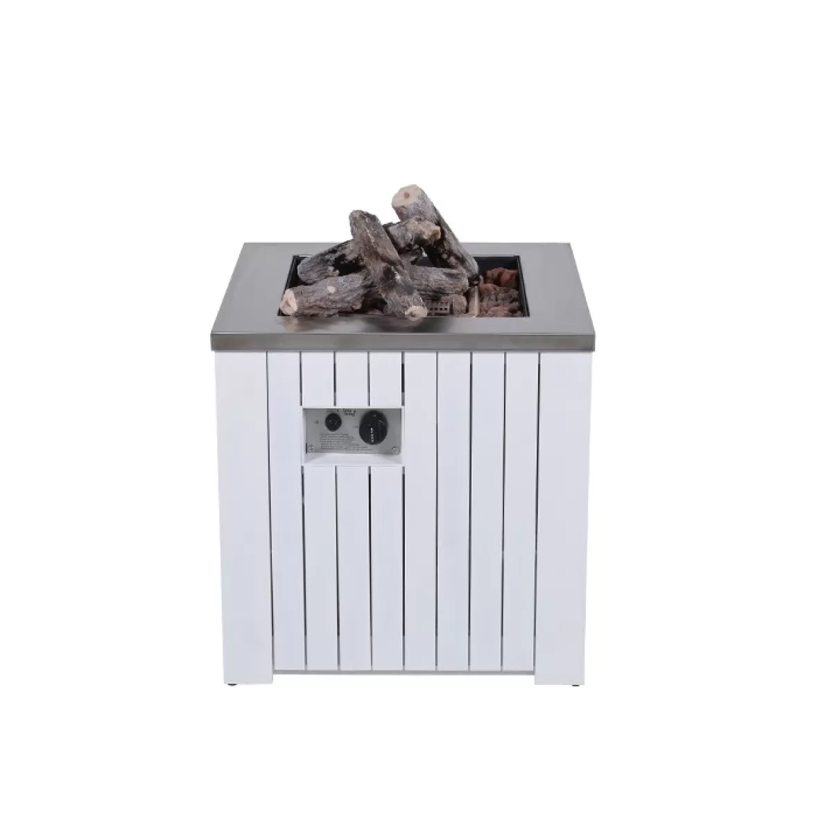 Brico Garden Impressions Cozy Living Gas Vuurtafel Faro 60X60 Cm Wit