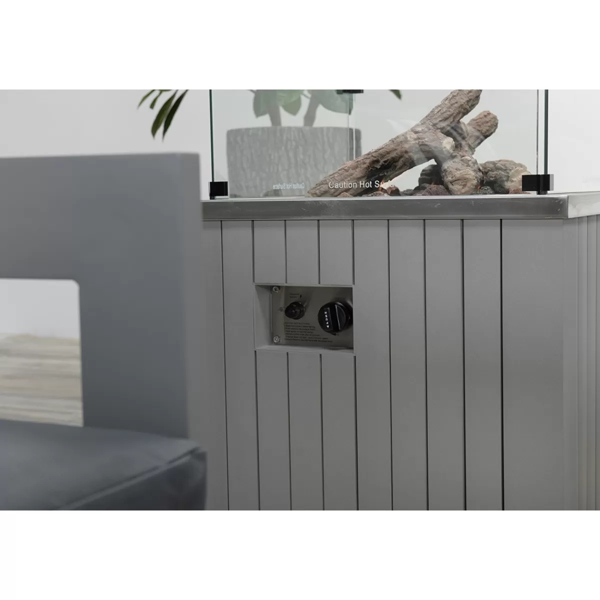 Brico Garden Impressions Cozy Living Gas Vuurtafel Faro 60X60Cm- Grey