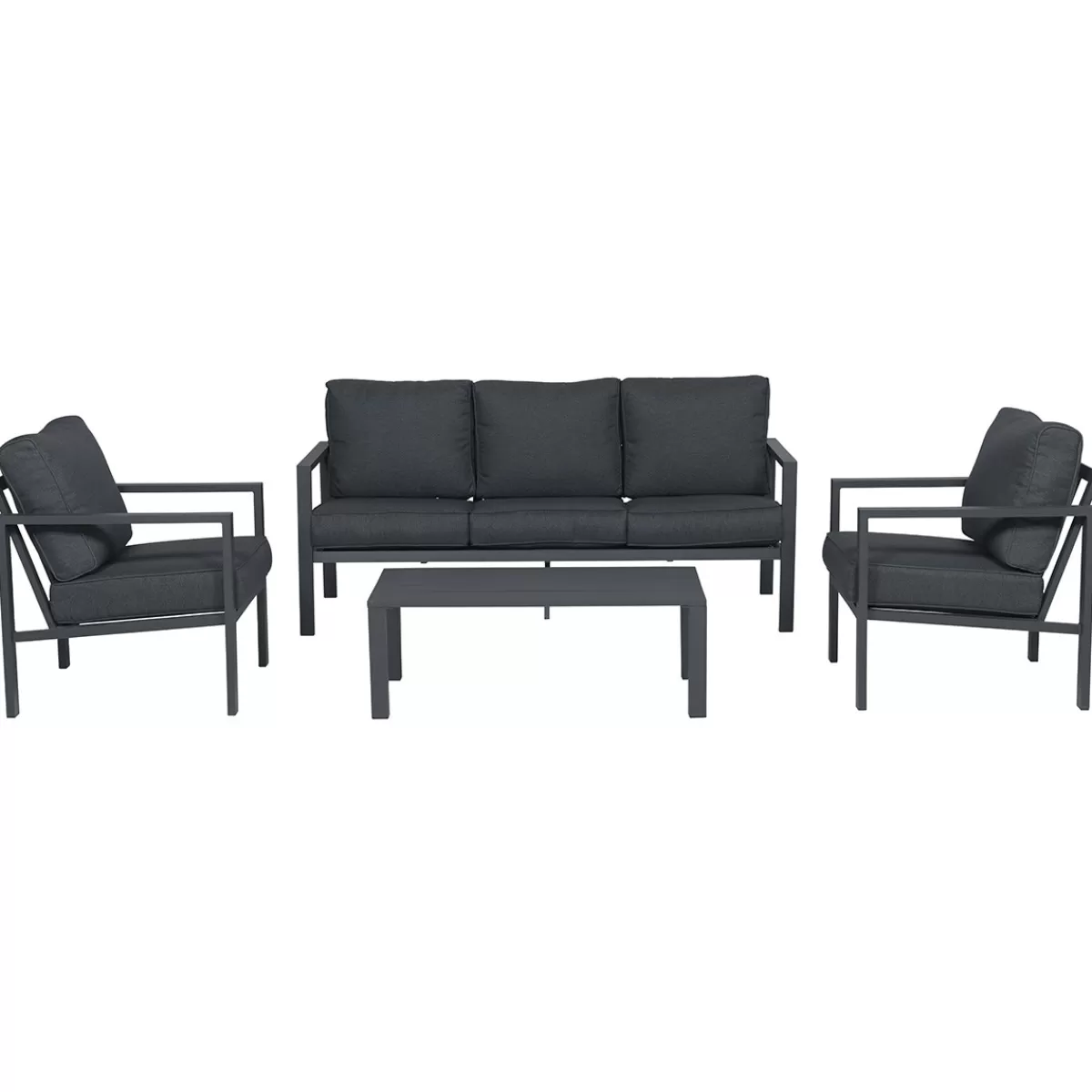 Brico Loungesets-Garden Impressions Durban Loungeset 4-Delig - Zwart