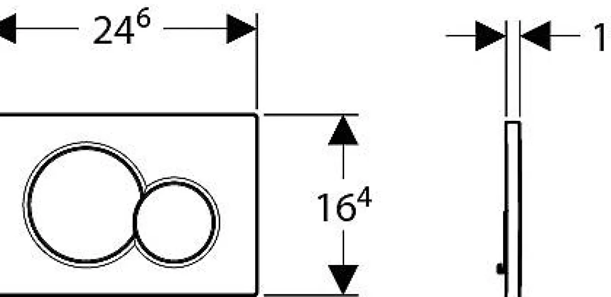 Brico Geberit Bedieningspaneel Sigma 01 Voor Up320, Up720, Up300 En Up700 Inbouwreservoirs | 16,4X24,6Cm Mat Chroom Fashion