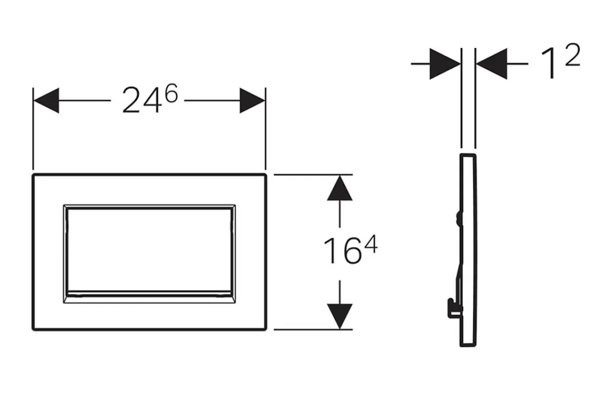 Brico Geberit Bedieningspaneel Sigma 30 Voor Up320 Inbouwreservoirs | 246X164Mm Wit/Chroom Cheap