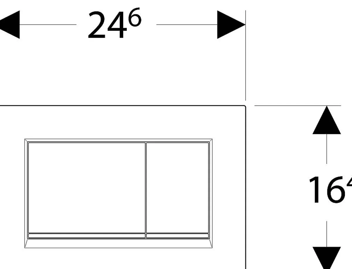 Brico Geberit Bedieningspaneel Sigma 30 Voor Up320, Up720, Up300 En Up700 Inbouwreservoirs | 246X164Mm Mat Wit Best