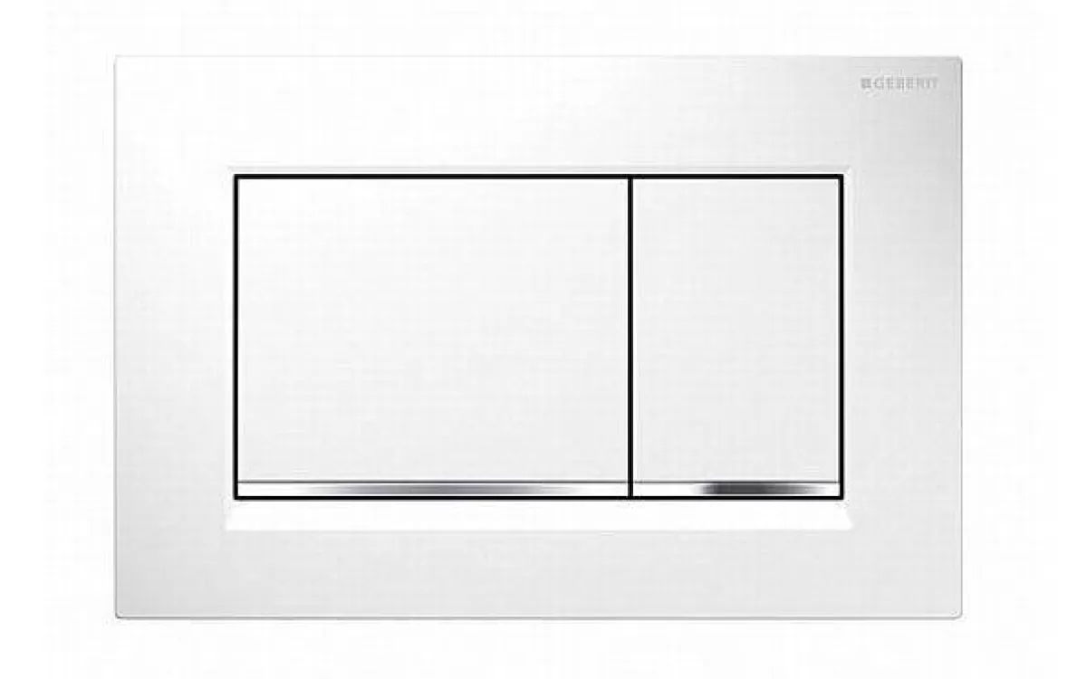 Brico Geberit Bedieningspaneel Sigma 30 Voor Up320, Up720, Up300 En Up700 Inbouwreservoirs | Wit/Chroom New