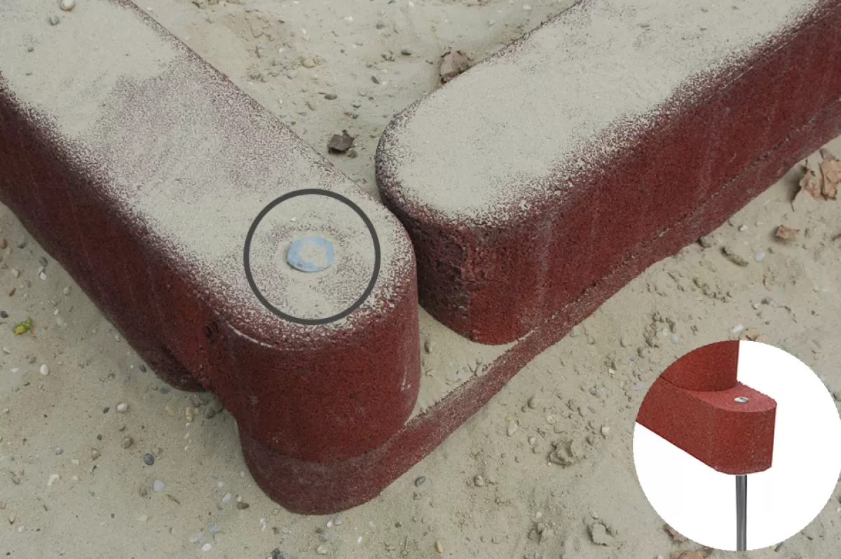 Brico Opsluitbanden & Boordstenen-Gegalvaniseerde Stalen Buis Voor Montage Rubber Opsluitband