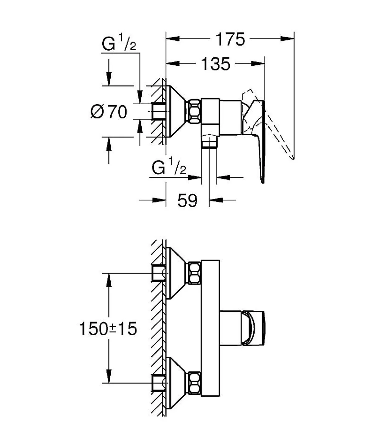 Brico Grohe Douchemengkraan Start Edge Chroom Discount