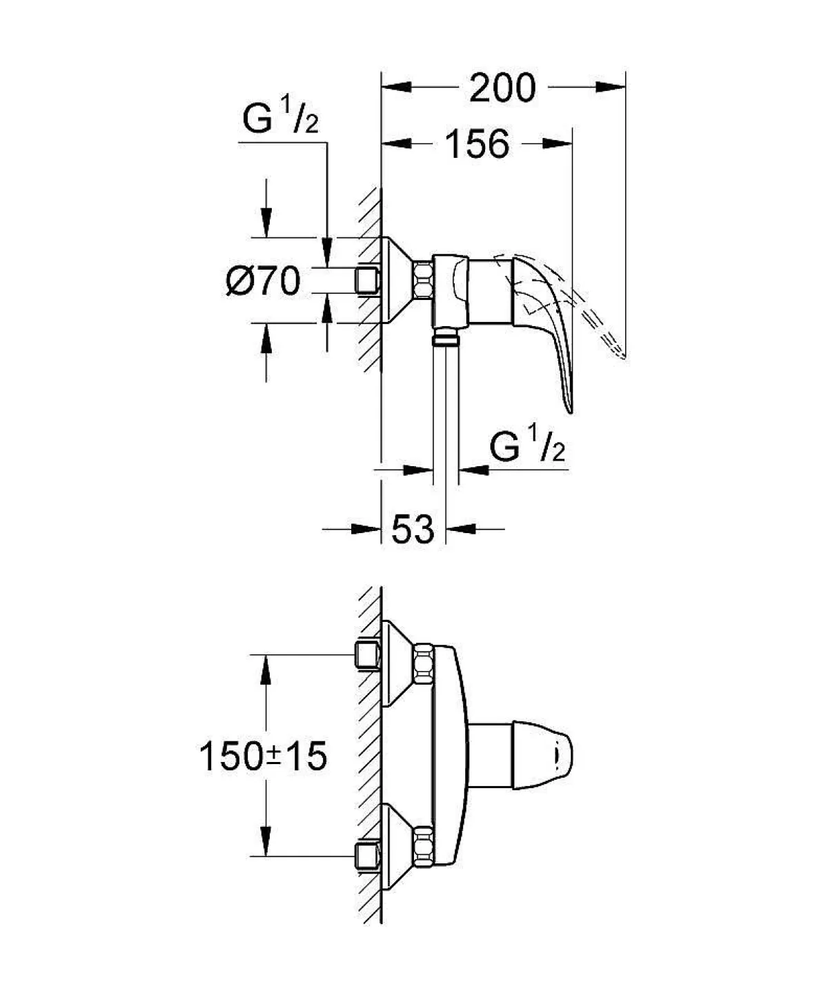 Brico Grohe Douchemengkraan Swift Chroom Outlet