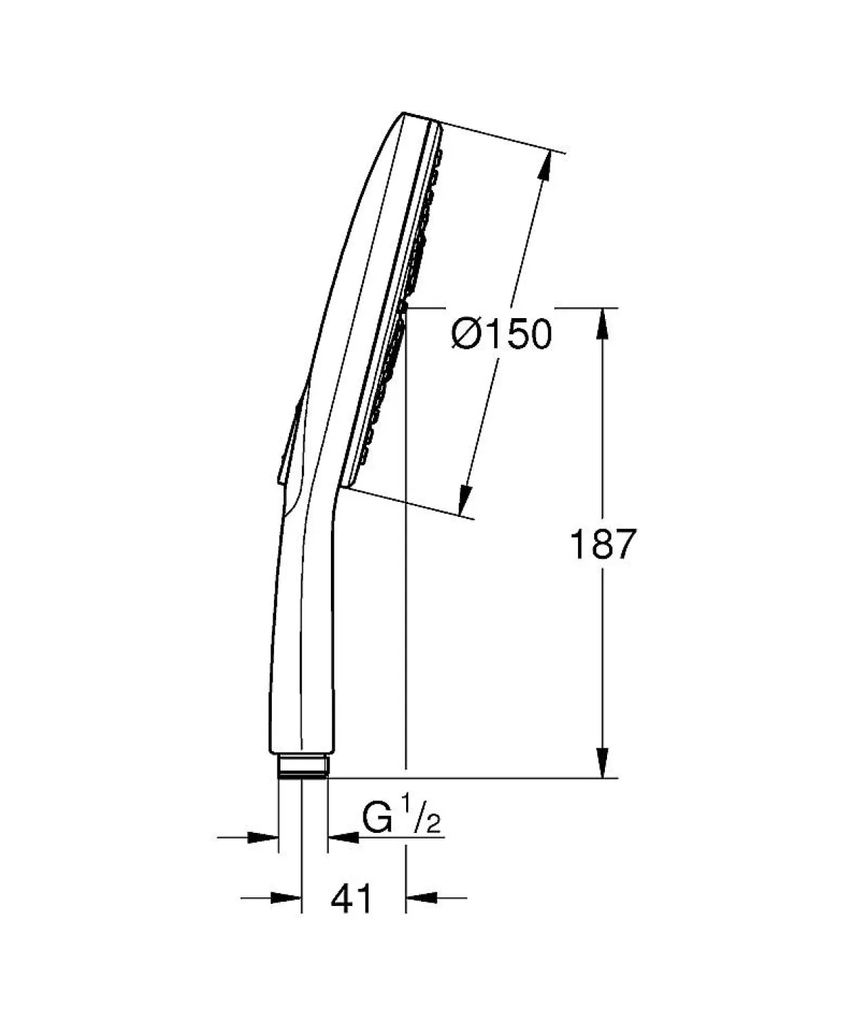 Brico Grohe Handdouche Vitalio Smartactive 150Mm Met 3 Stralen Chroom Flash Sale