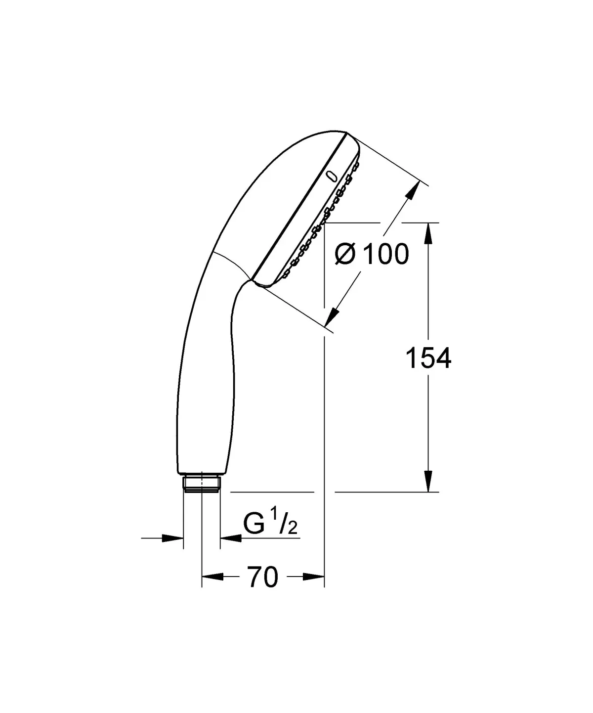 Brico Grohe Handdouche Vitalio Start 100Mm 2 Stralen Chroom Fashion