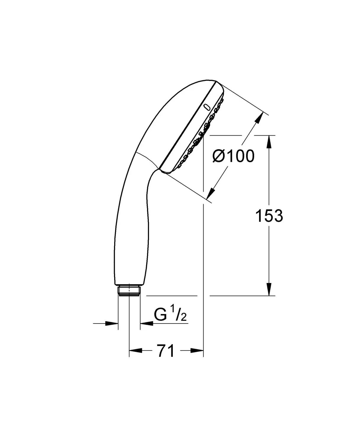 Brico Grohe Handdouche Vitalio Start 100Mm 3 Stralen Chroom Online