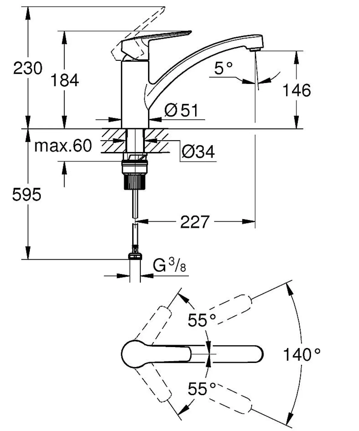 Brico Grohe Quickfix Start Keukenmengkraan Chroom Sale