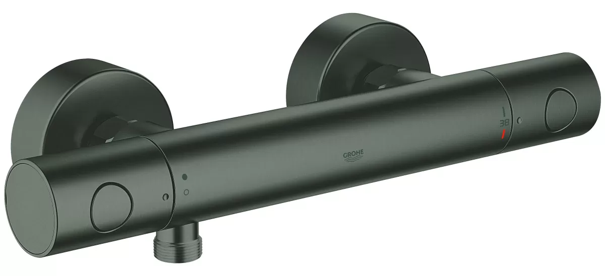 Brico Grohe Thermostatische Douchemengkraan Grohterm 1000 Cosmopolitan M Donkergrijs Geborsteld Best