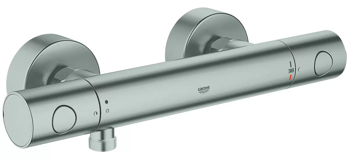 Brico Grohe Thermostatische Douchemengkraan Grohterm 1000 Cosmopolitan M Supersteel Clearance