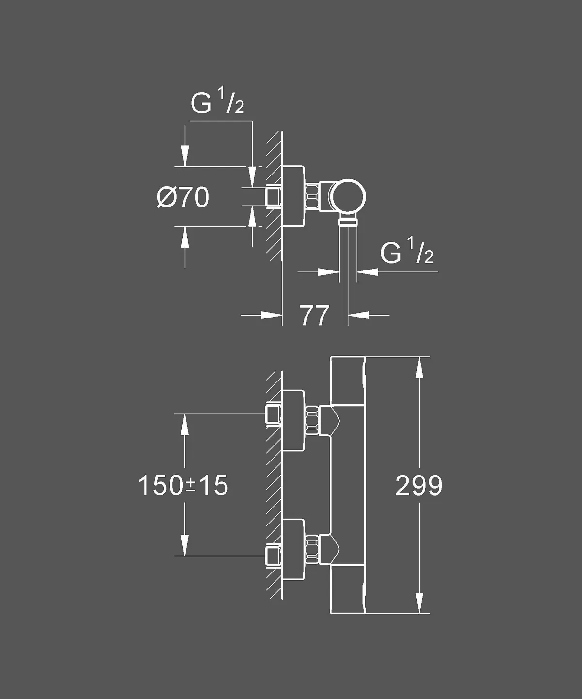 Brico Grohe Thermostatische Douchemengkraan Precision Joy Chroom Best