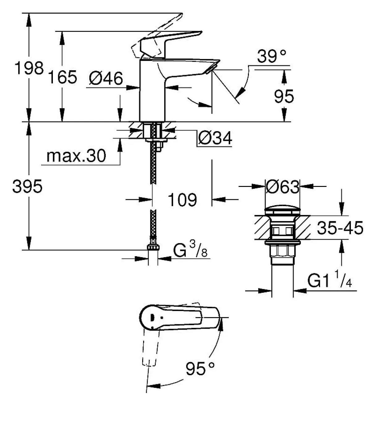 Brico Grohe Wastafelmengkraan Start S-Size Mat Zwart Best Sale