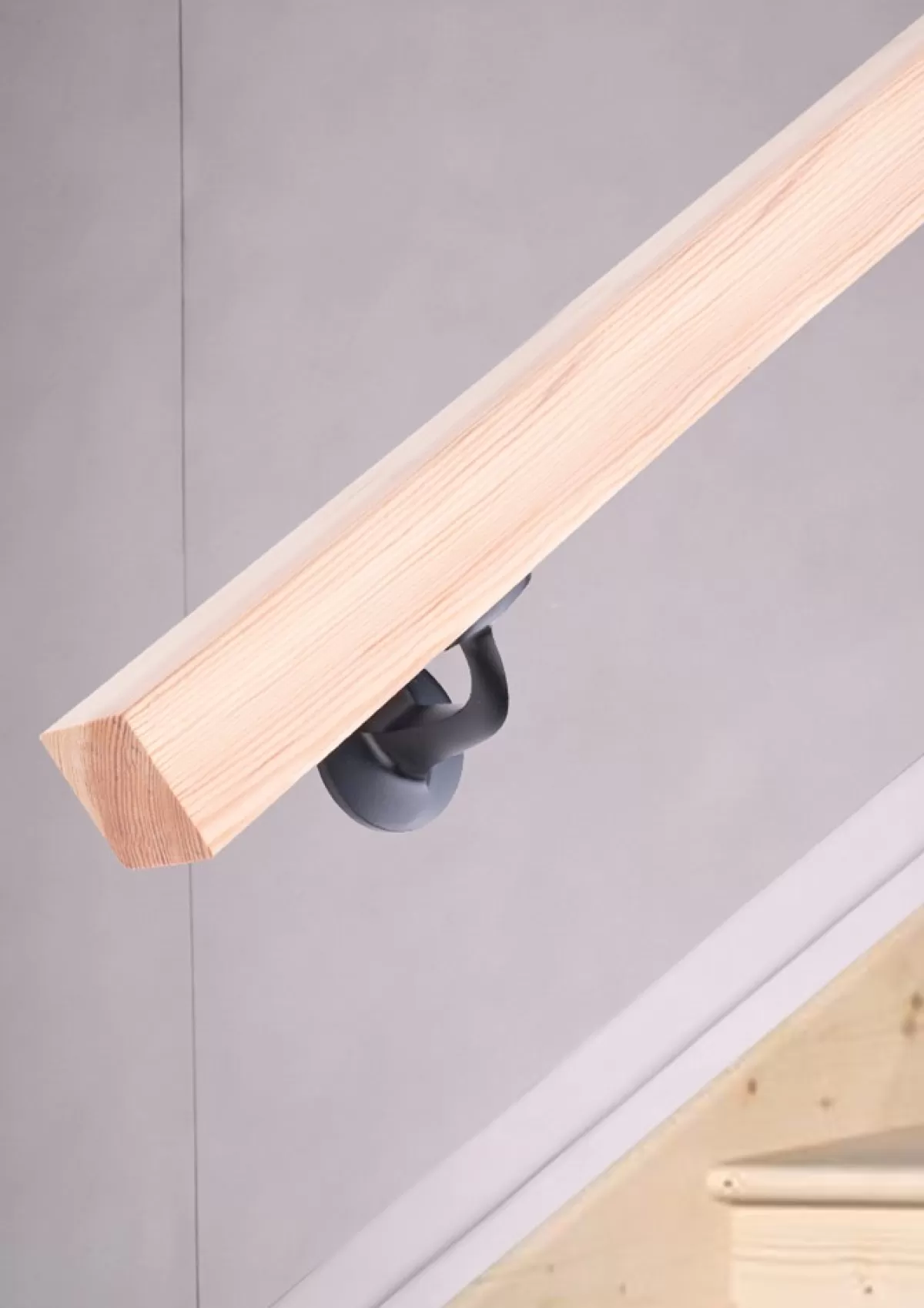 Brico Trapleuningen-Handystairs Houten Trapleuning - Vierkante Leuning 40 X 40 Mm - Grenen - 150Cm