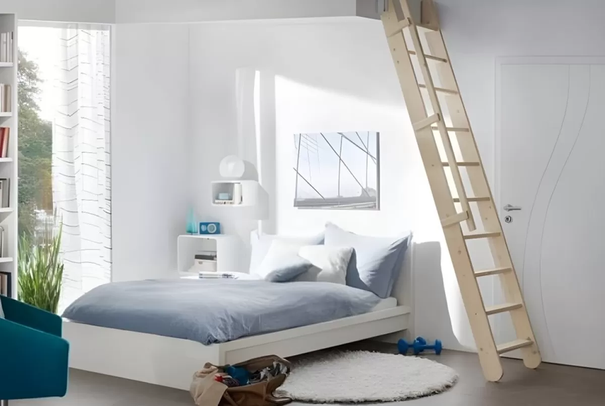 Brico Zoldertrappen-Handystairs Uitschuifbare Steektrap "Montreal" - Hoogte 300Cm - 12 Treden Van Beuken - Met Leuning