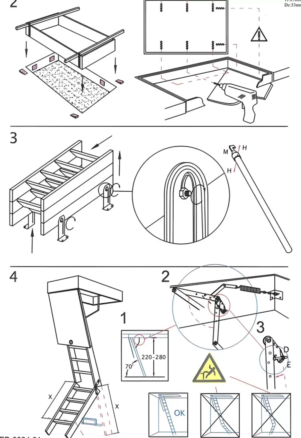 Brico Zoldertrappen-Handystairs Vlizotrap "Complete" - Bakmaat 120 X 70 Cm - Hoogte 280 Cm - U-Waarde 1.10 W/M²
