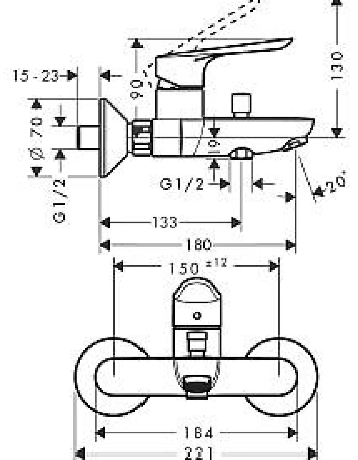 Brico Hansgrohe Bad- En Douchemengkraan Logis E Chroom Discount