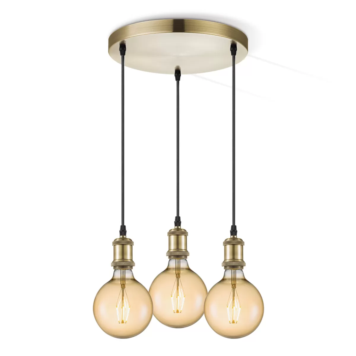 Brico Home Sweet Home Hanglamp Vintage Brons 35Cm 3Xe27