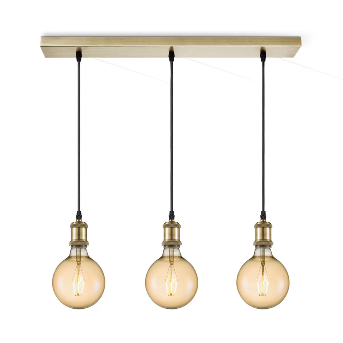 Brico Home Sweet Home Hanglamp Vintage Brons 3Xe27